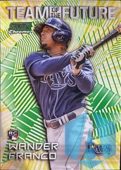 2022 Topps Stadium Club Chrome Wander Franco Team of the Future Green 71/99  Rays